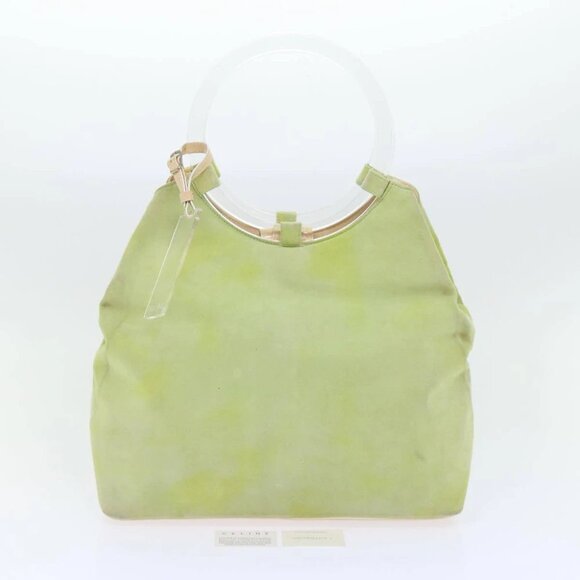 CELINE Hand Bag Suede Green Auth 53736V - Picture 2 of 14